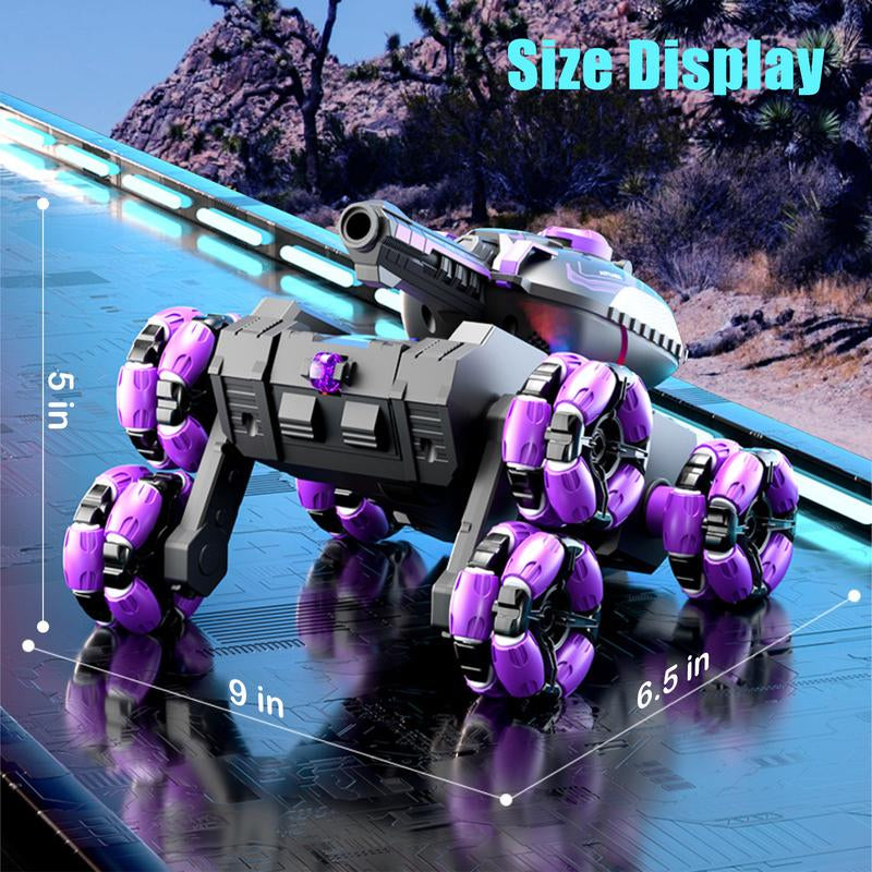 Water Bullet Shooting RC Tank for Kids Adults 4WD Stunt Remote Control Car with 360° Rotating Gifts, High-Speed Water Bullet Launch, 40+ Min Play