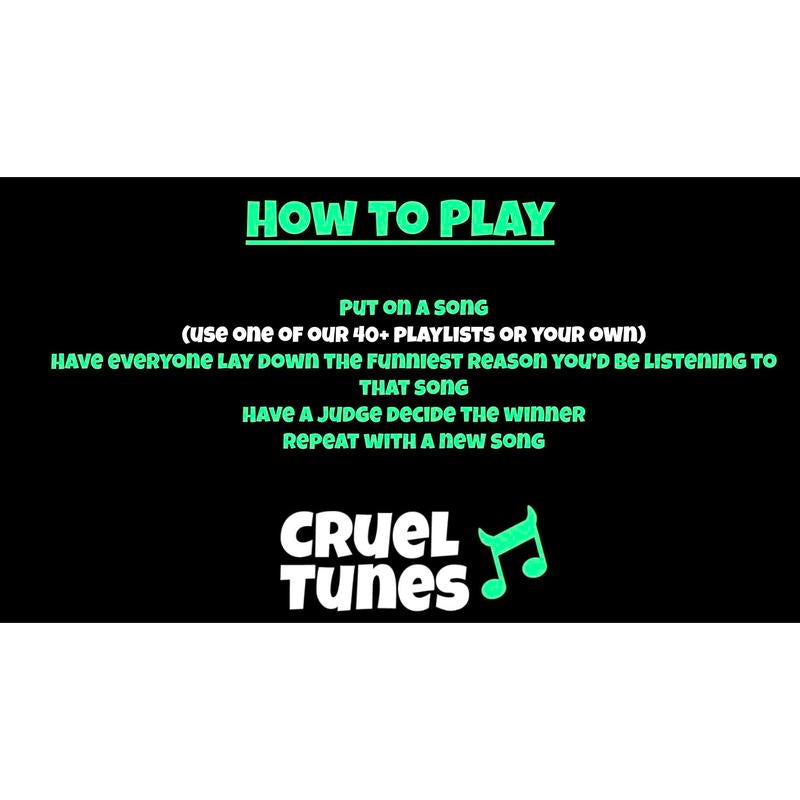 Cruel Tunes - the Hilarious Adult Party Game for Music Lovers| Fun Game for Pregames, Game Nights, and Drinking Games| Card Games, Board Games, Tabletop Games