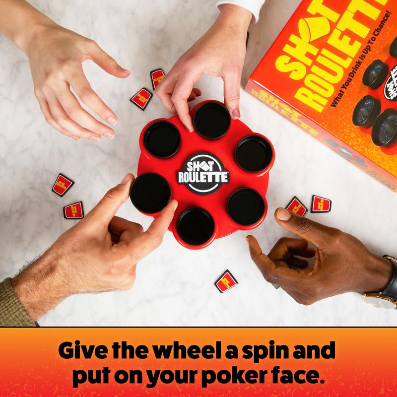 Shot Roulette by Buzzed - Drinking Game for Adults 21+ | Poker Face Party Challenge with a Twist