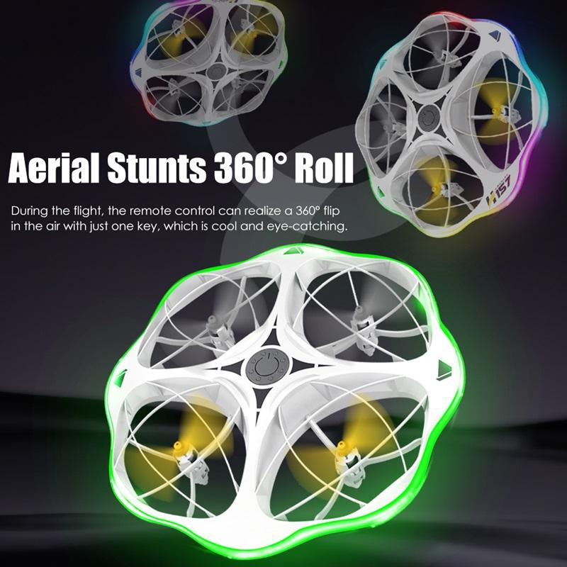 RC Smart Controlled UFO Aircraft Toys - 3 Speeds Remote Control Airplane with LED Light, 360° Roll,Creative Gift Toys for Boys and Girls
