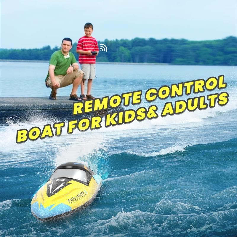 DEERC Brushless RC Boat, 30+ Mph Fast Remote Control Boats with Never Capsize&Low Battery Alarm Function, Racing Boat with LED Lights for Pools&Lakes