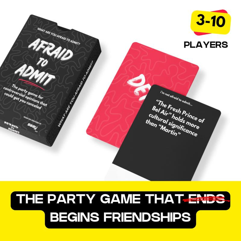 Afraid to Admit | the Party Game for Unpopular Opinions