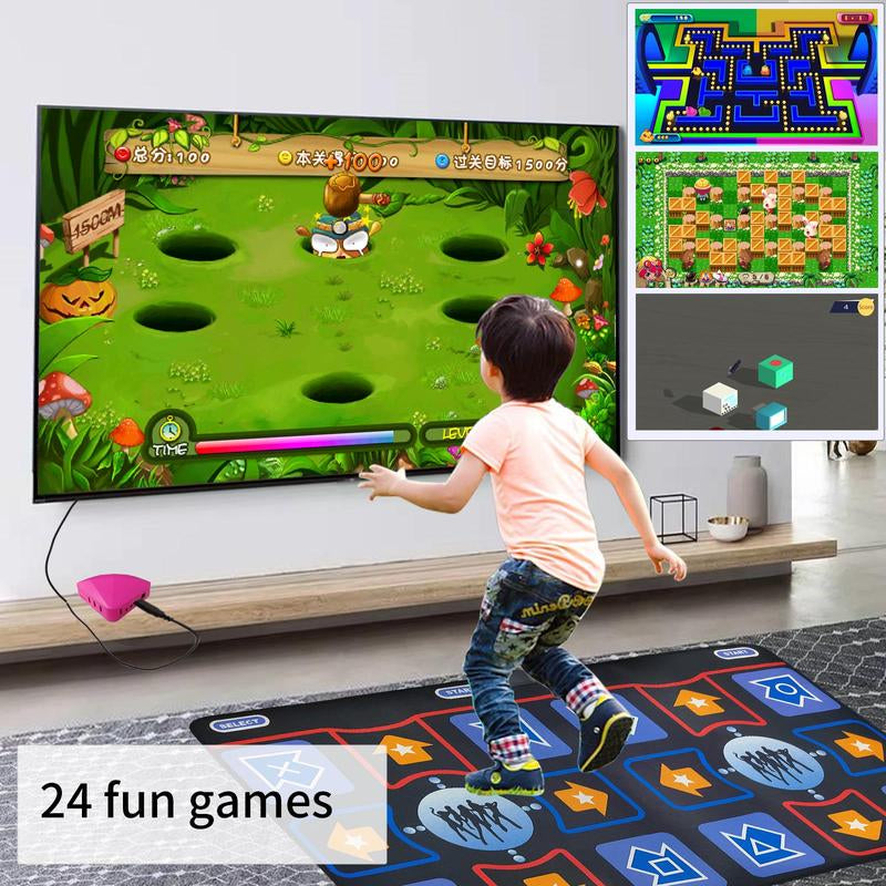 Wireless Dance Mat for TV – Fun Interactive Fitness Game for Kids & Adults | LED Lights, Music & Step Challenge | Tiktok Trending! Remote Neon Game Stick Multifunction Colorful