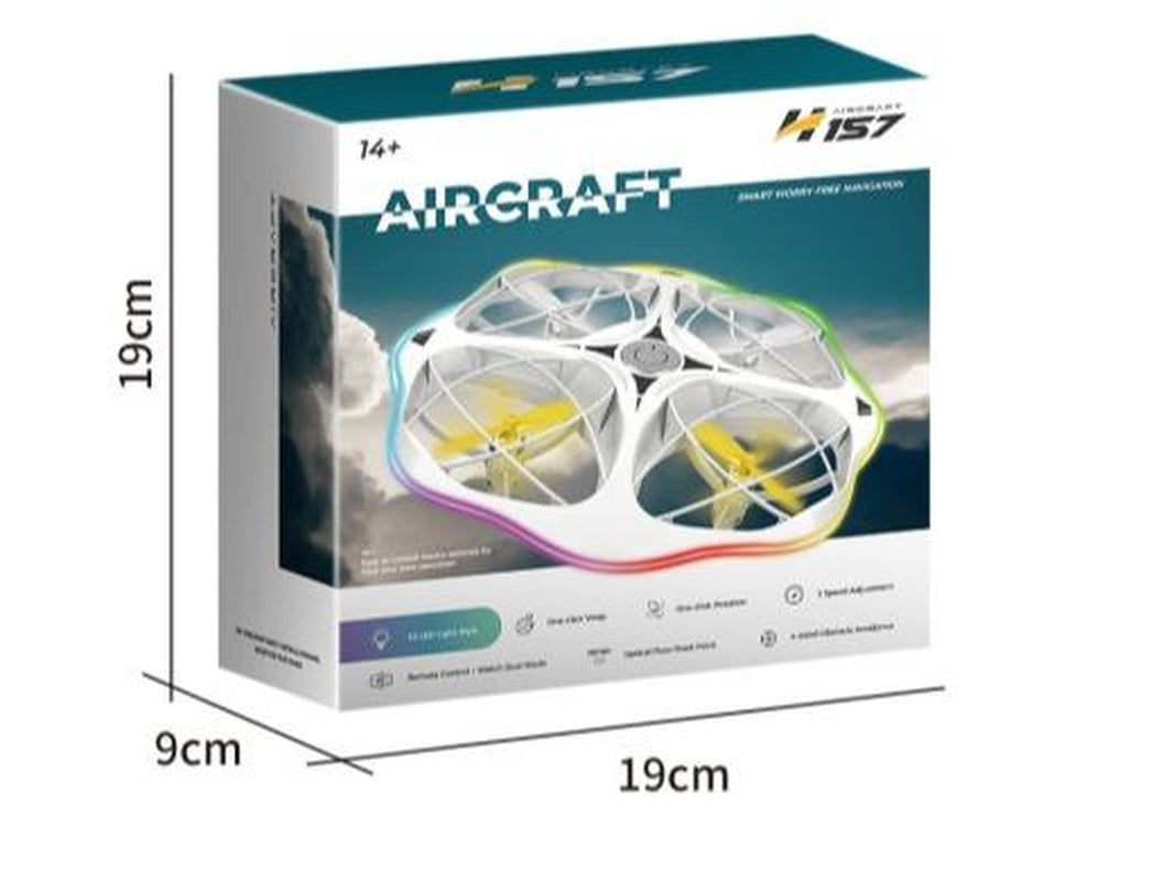 RC Smart Controlled UFO Aircraft Toys - 3 Speeds Remote Control Airplane with LED Light, 360° Roll,Creative Gift Toys for Boys and Girls