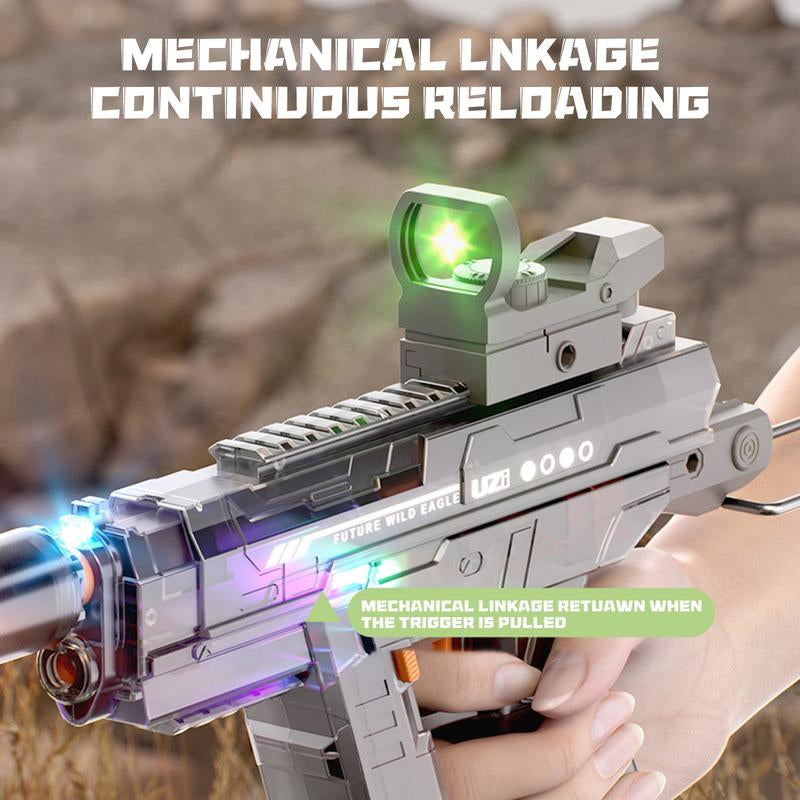 Electric Water Gun for Adults Kids,Automatic High Power Water Squirt Gun with Realistic Led Gun Muzzle Flame,Large Capacity Water Storage Tank 28-32 Ft Range,Summer Outdoor Pool Beach Party Toys