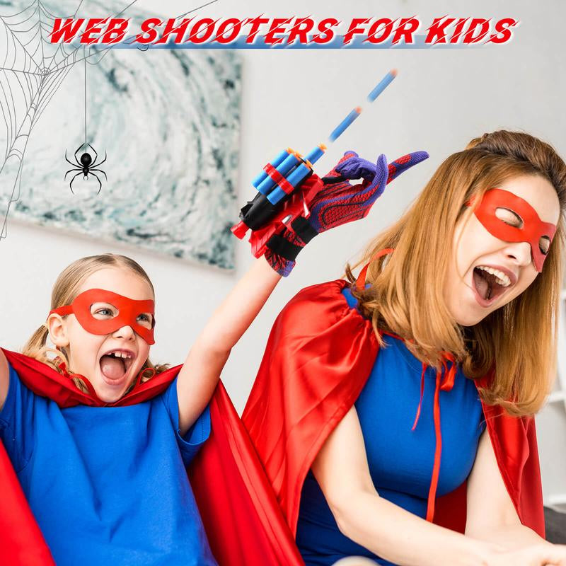 Web Shooters Toy 2 Pack,Web Slinger Toys with Spider Glove Launcher,Toys for Young Men Women'S Christmas Gift, Halloween Present, Black Friday Gifts