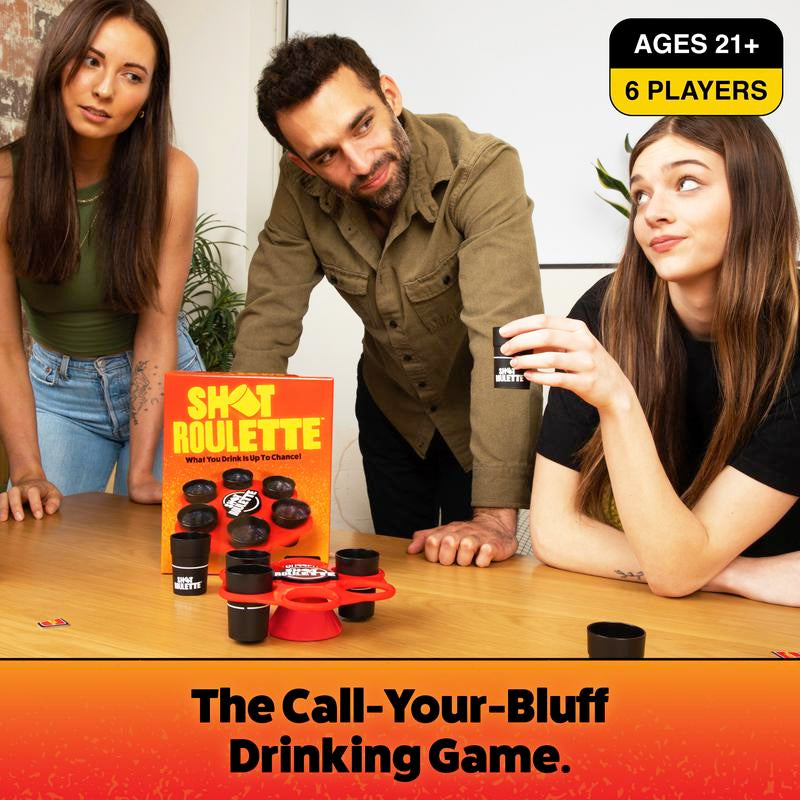 Shot Roulette by Buzzed - Drinking Game for Adults 21+ | Poker Face Party Challenge with a Twist