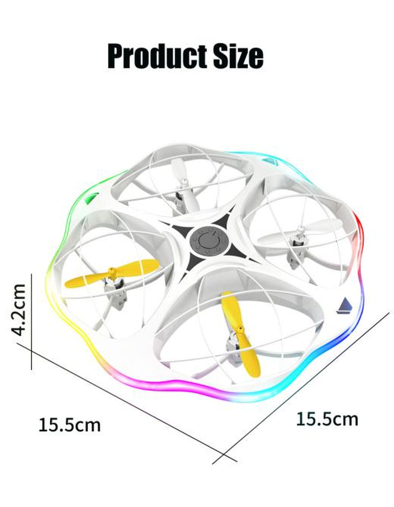 RC Smart Controlled UFO Aircraft Toys - 3 Speeds Remote Control Airplane with LED Light, 360° Roll,Creative Gift Toys for Boys and Girls