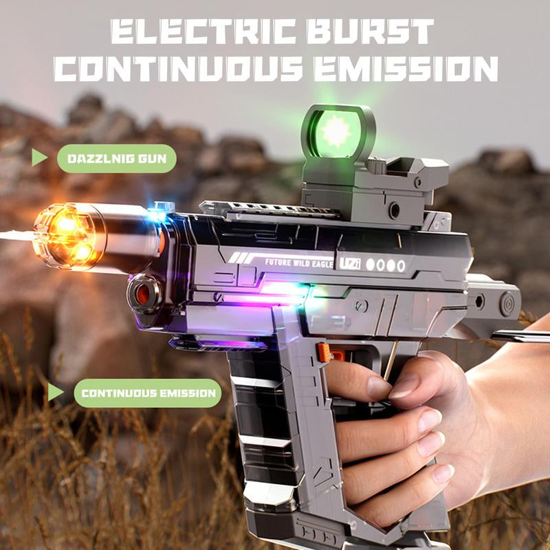 Electric Water Gun for Adults Kids,Automatic High Power Water Squirt Gun with Realistic Led Gun Muzzle Flame,Large Capacity Water Storage Tank 28-32 Ft Range,Summer Outdoor Pool Beach Party Toys