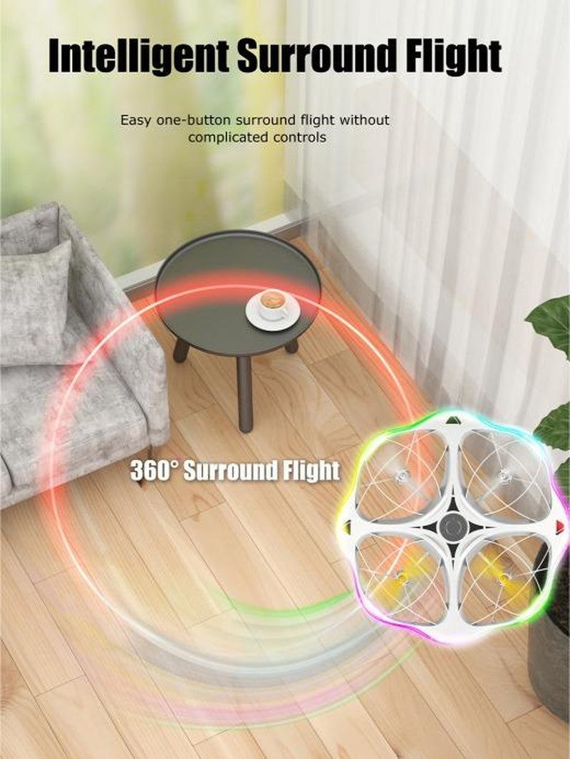 RC Smart Controlled UFO Aircraft Toys - 3 Speeds Remote Control Airplane with LED Light, 360° Roll,Creative Gift Toys for Boys and Girls
