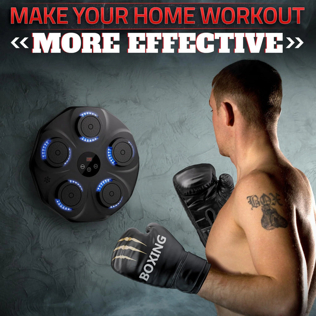 Professional Wall-Mounted Bluetooth Music Boxing Machine for Adults - Durable Training Equipment with 9 Modes, Shock Absorbing Pads, LED Screen