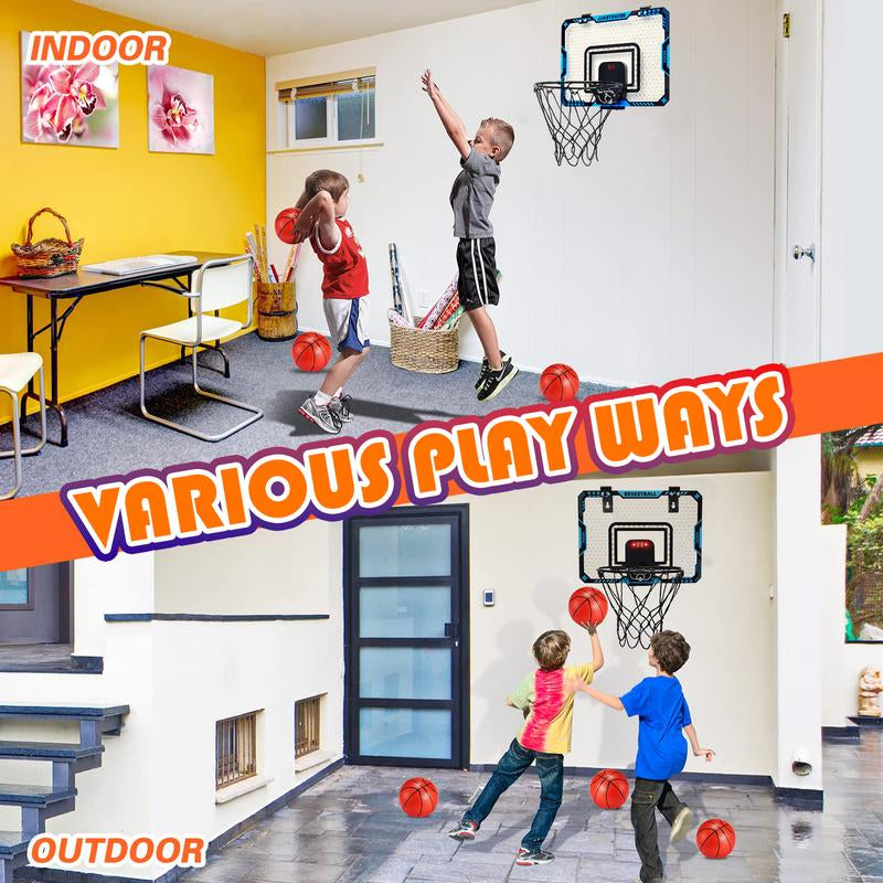 Indoor Basketball Hoop, Basketball Hoops over the Door with LED Lighting