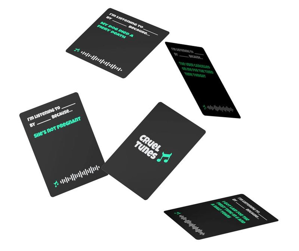 Cruel Tunes - the Hilarious Adult Party Game for Music Lovers| Fun Game for Pregames, Game Nights, and Drinking Games| Card Games, Board Games, Tabletop Games