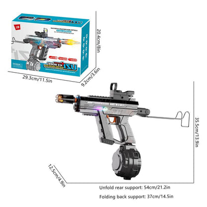 Electric Water Gun for Adults Kids,Automatic High Power Water Squirt Gun with Realistic Led Gun Muzzle Flame,Large Capacity Water Storage Tank 28-32 Ft Range,Summer Outdoor Pool Beach Party Toys