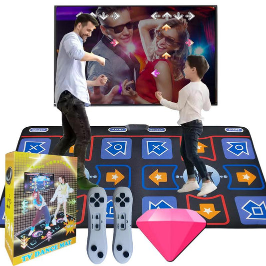 Wireless Dance Mat for TV – Fun Interactive Fitness Game for Kids & Adults | LED Lights, Music & Step Challenge | Tiktok Trending! Remote Neon Game Stick Multifunction Colorful